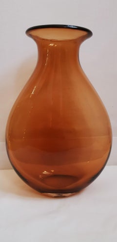Vitange Large Scandinavian Amber Vase