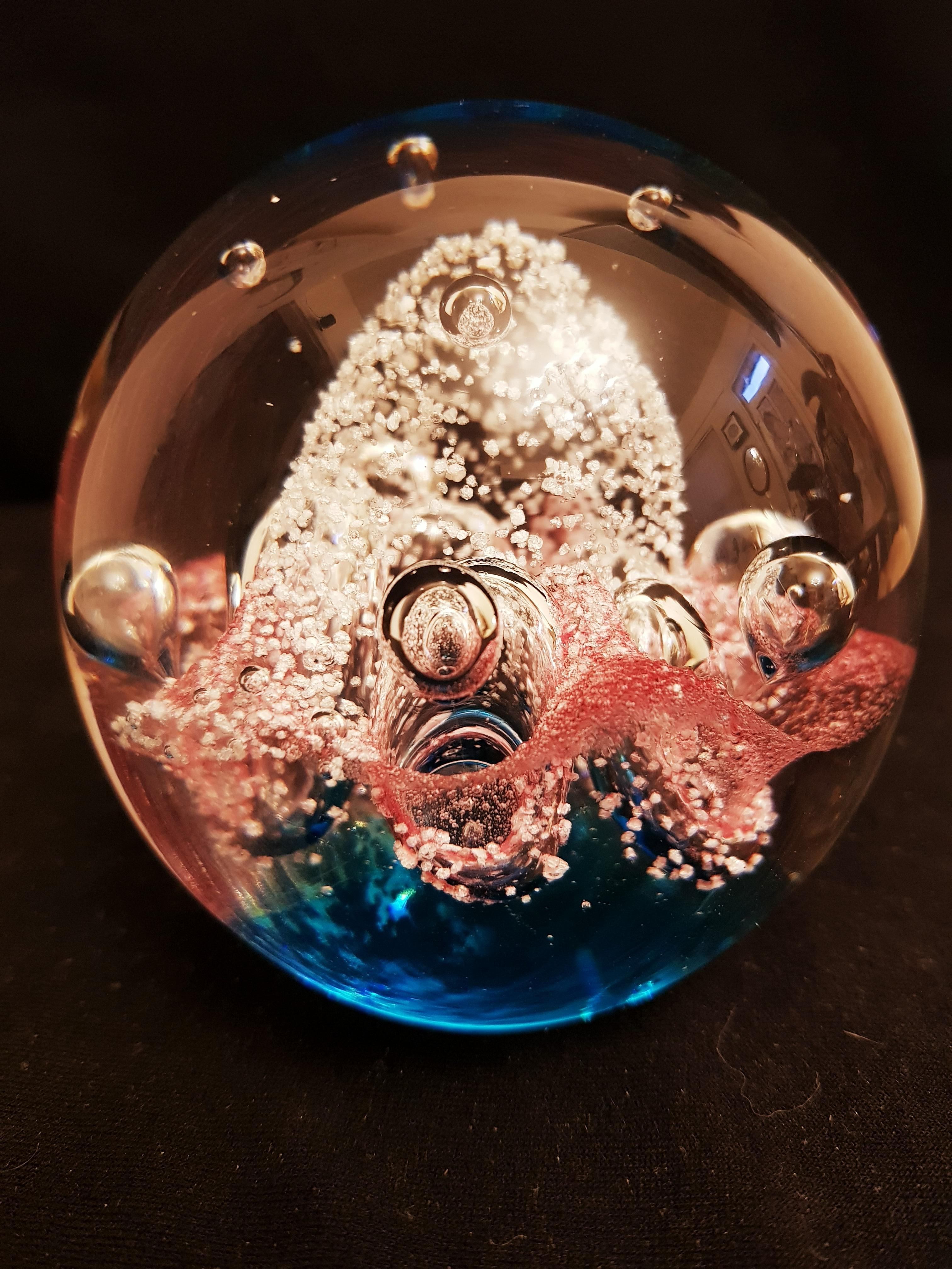 Hand-Crafted Vitange Murano Glass Abstract Paperweight For Sale