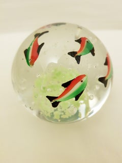 Vitange Murano Glass Aquarium Paperweight