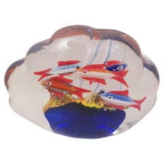 Retro Vitange Murano Glass Aquarium Paperweight