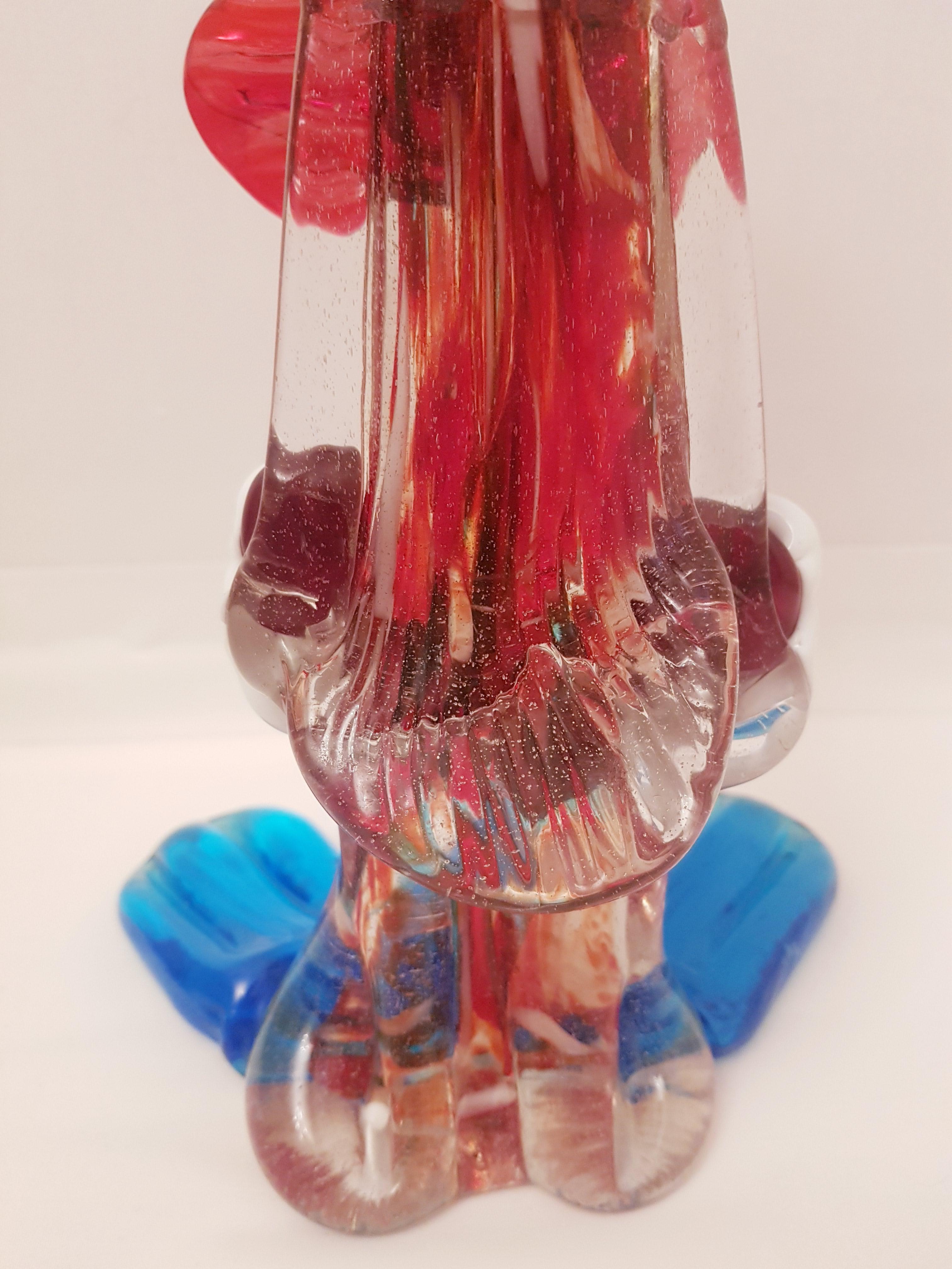 Italian Vitange Murano Glass Clown For Sale