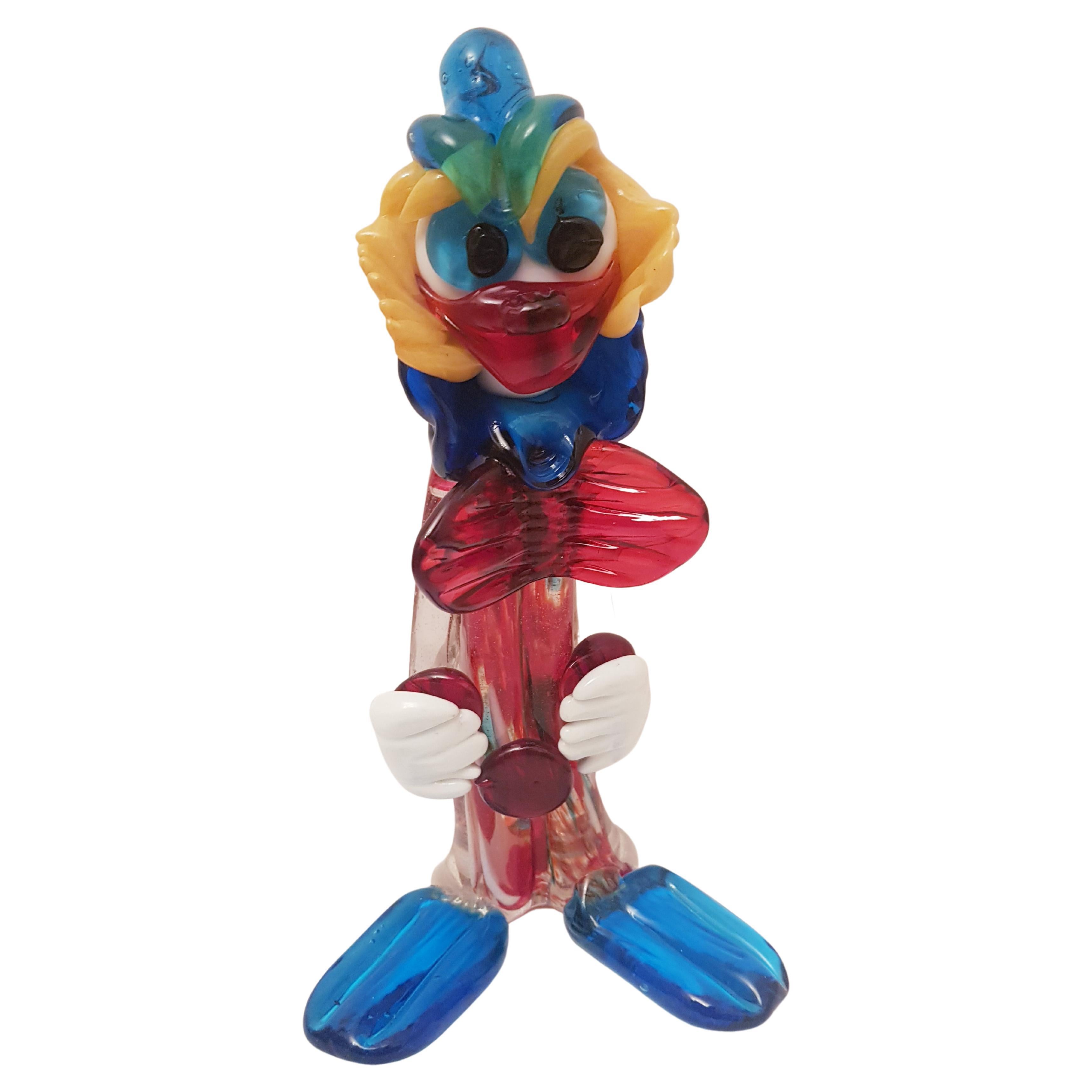 Vitange Murano Glass Clown For Sale