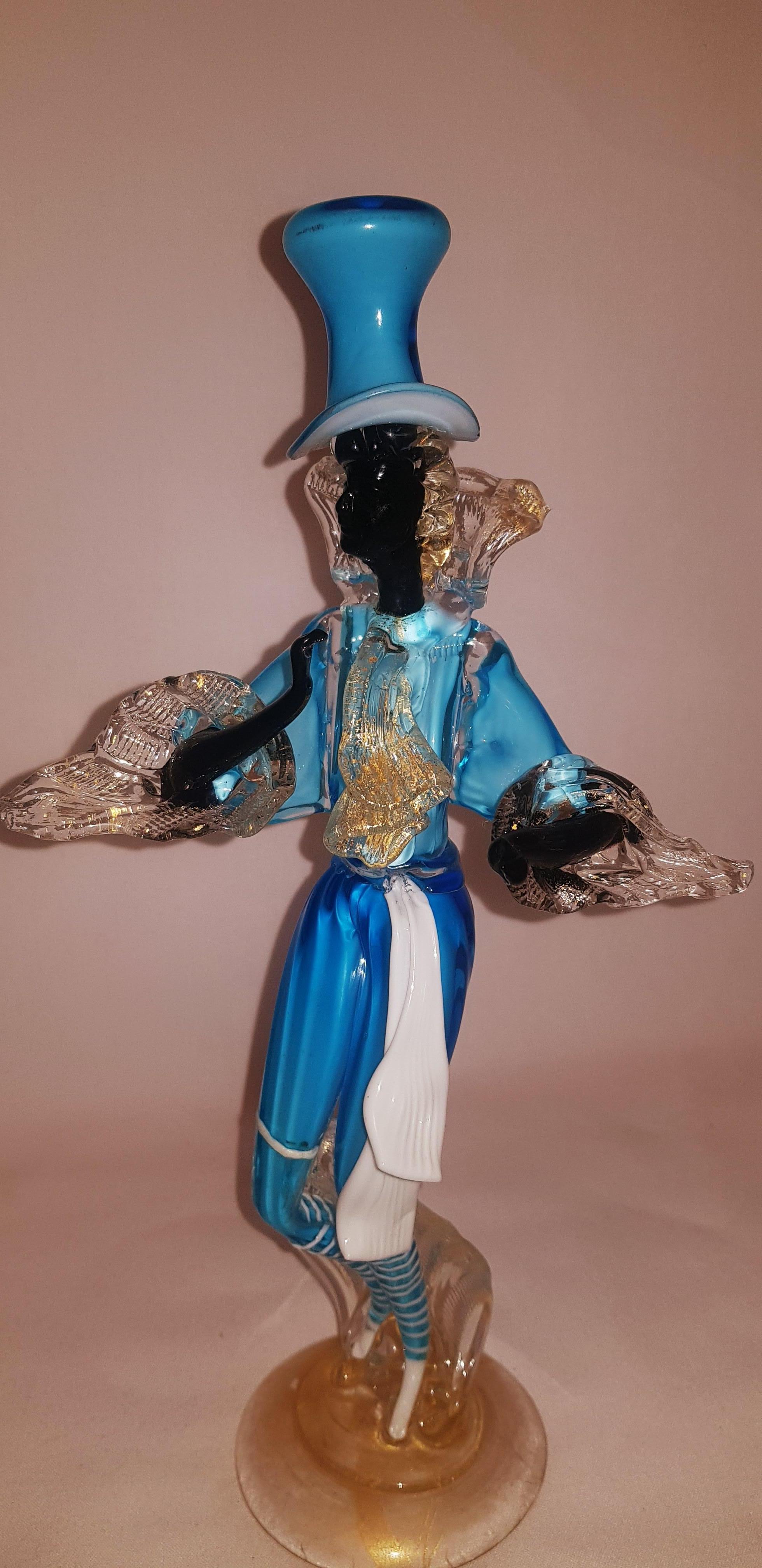 Middle of century Murano Glass Dancer with Gold Leaf In Excellent Condition For Sale In Grantham, GB