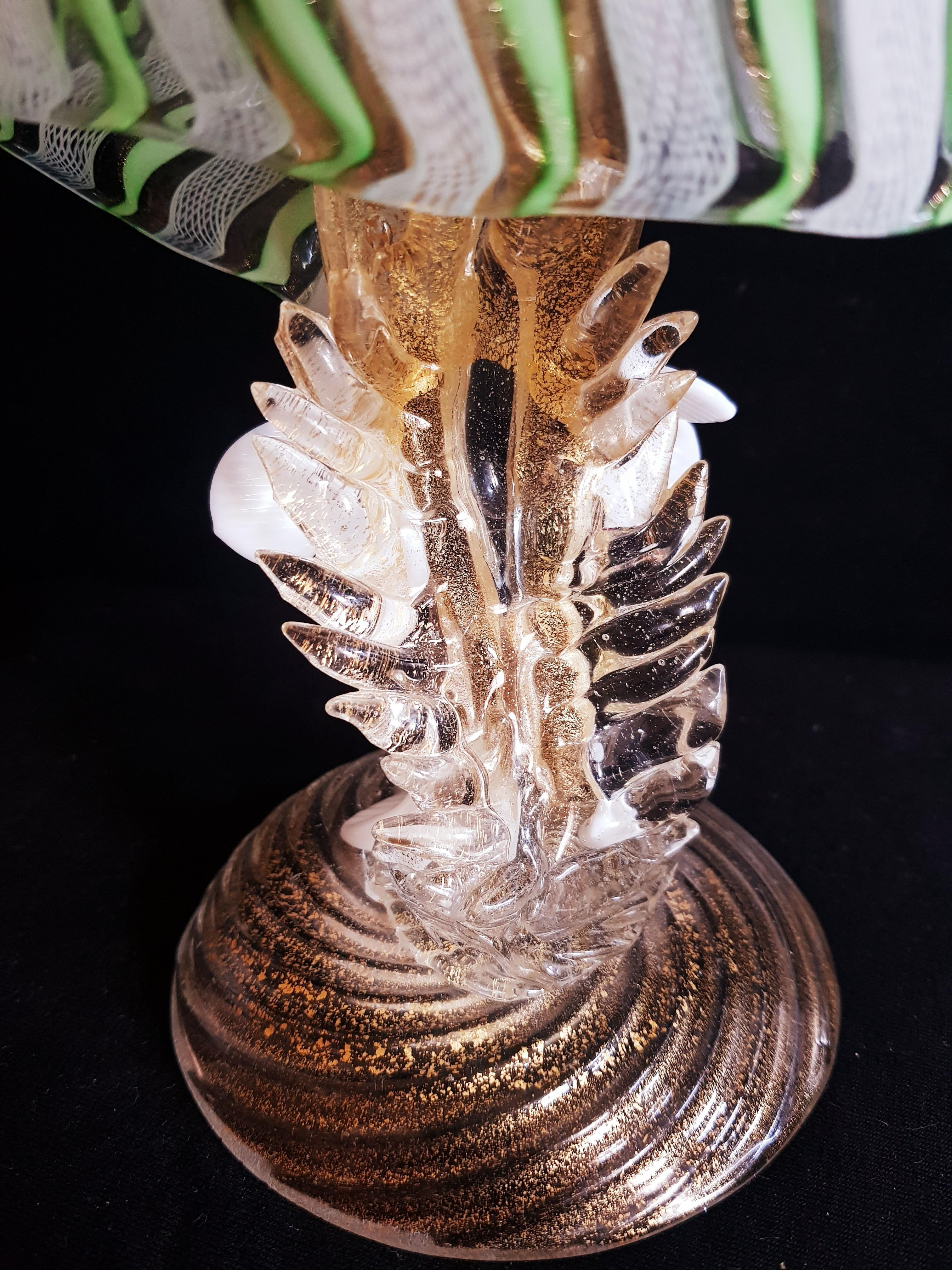 Vitange Murano Glass Dancers Laticino Zanfirico with Gold Leaf For Sale 5