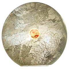 Vitange Murano Glass Paperweight with Silver Leaf