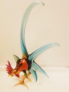 Vitange Murano Glass Somerso Rooster