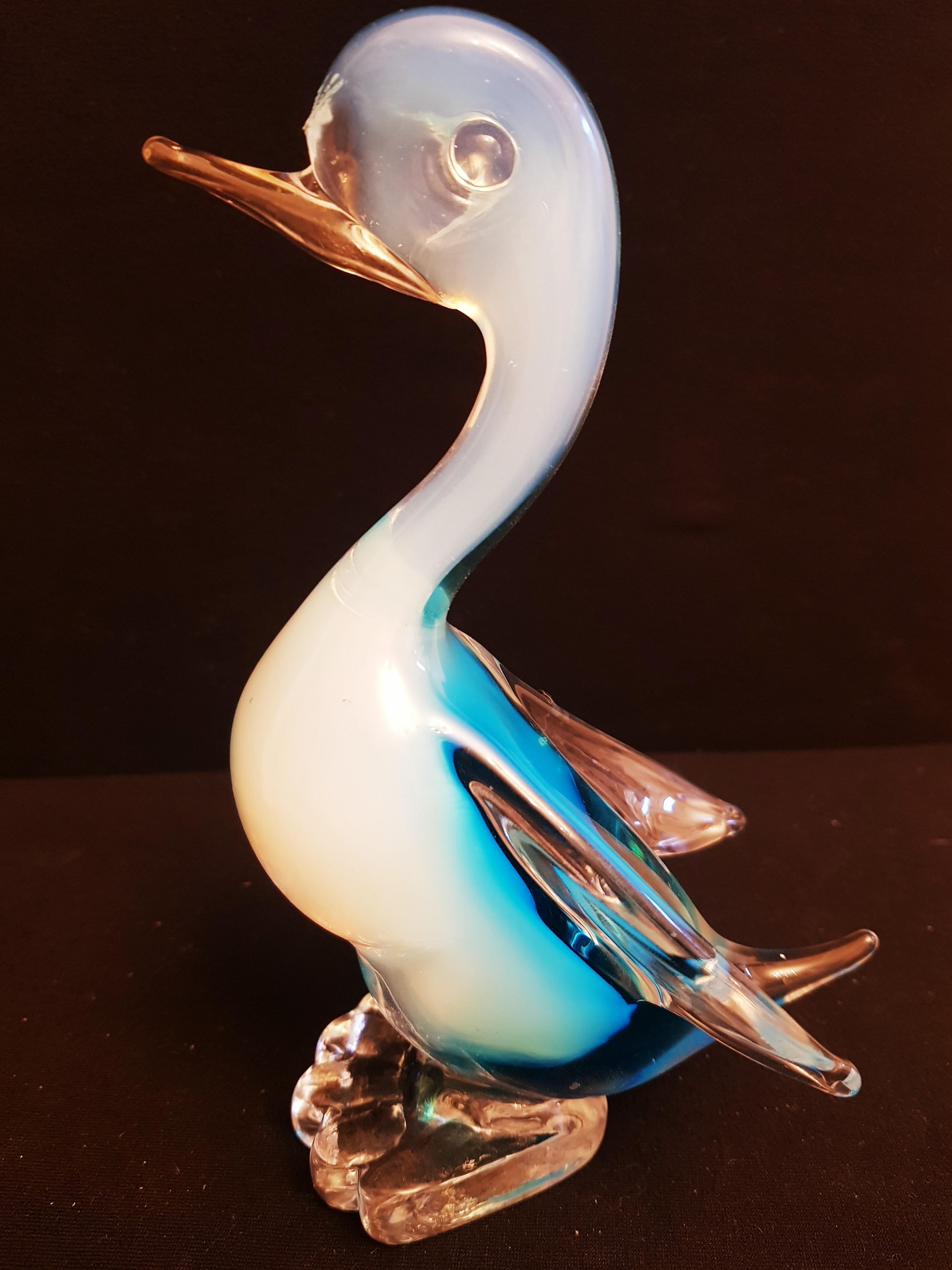 Vitange Murano Glass Sommerso Opaline Birds For Sale 3