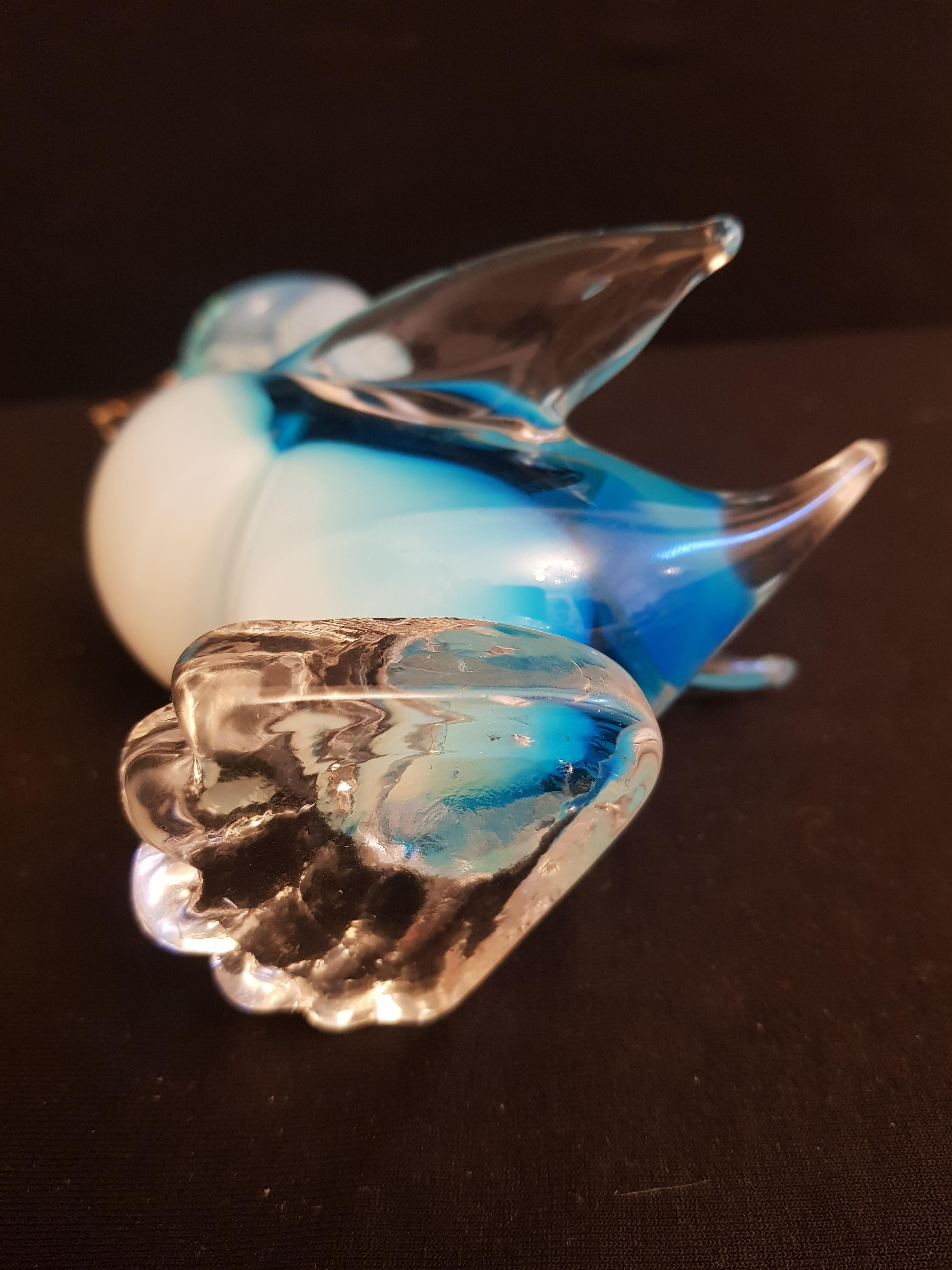 Vitange Murano Glass Sommerso Opaline Birds For Sale 4
