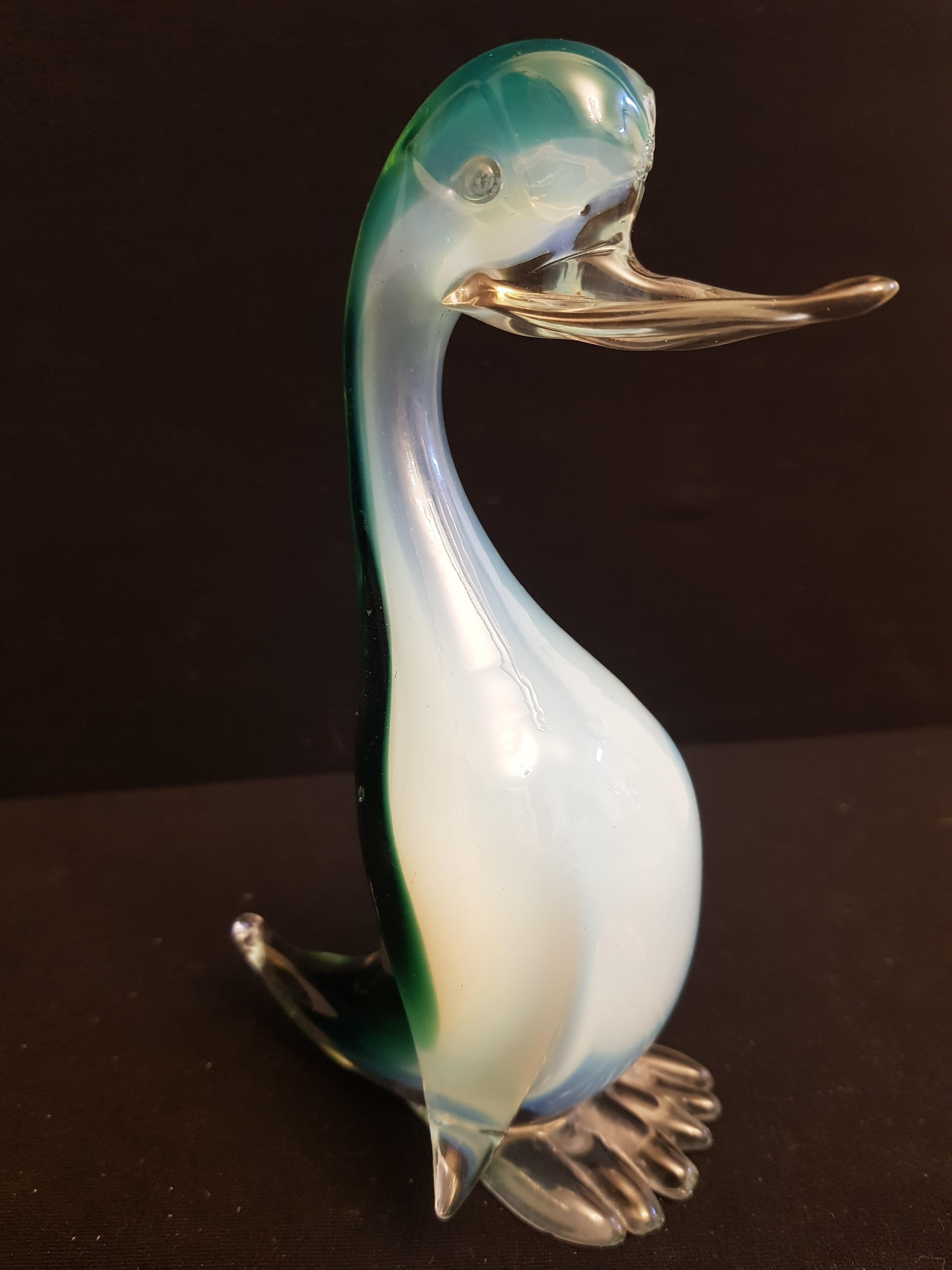 Vitange Murano Glass Sommerso Opaline Birds In Excellent Condition For Sale In Grantham, GB
