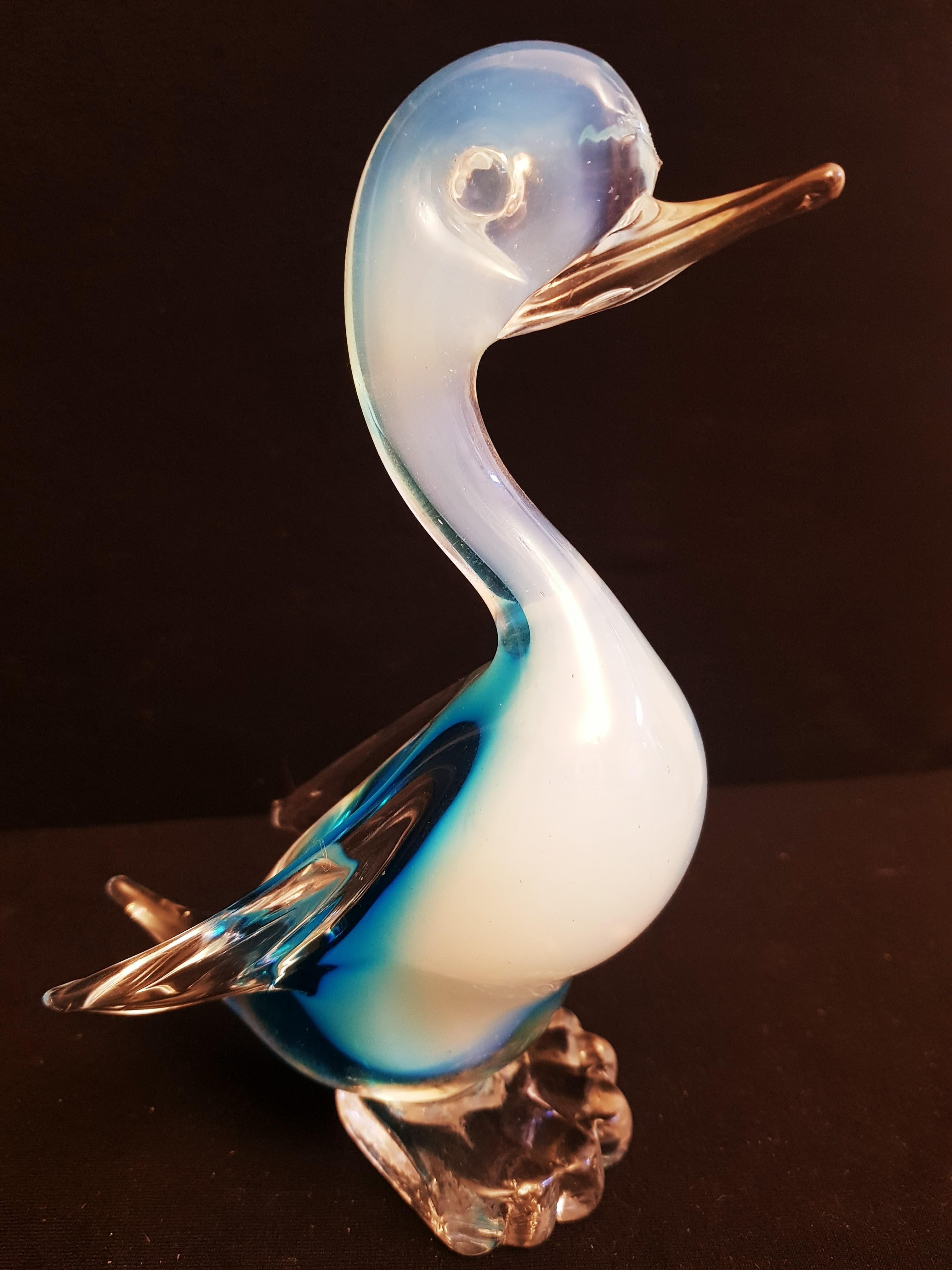 Vitange Murano Glass Sommerso Opaline Birds For Sale 2