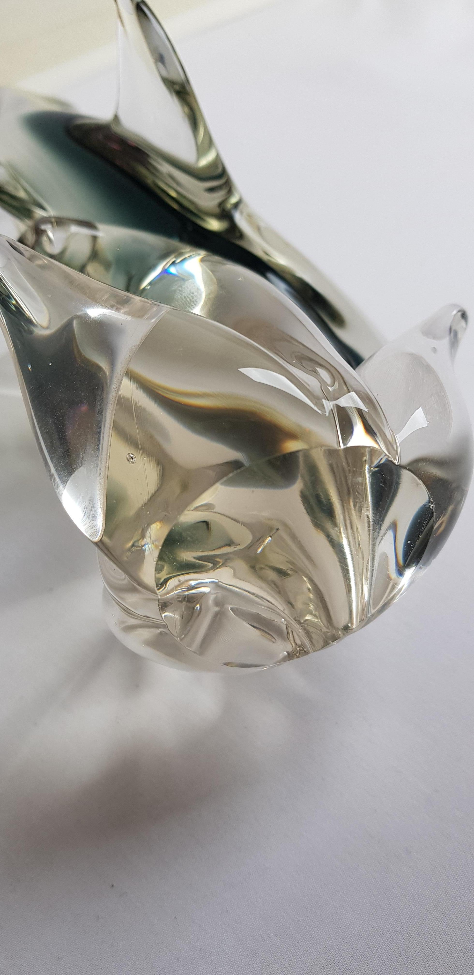 Vitange Murano Glass Sommerso Shark, Formia Vetri In Excellent Condition For Sale In Grantham, GB