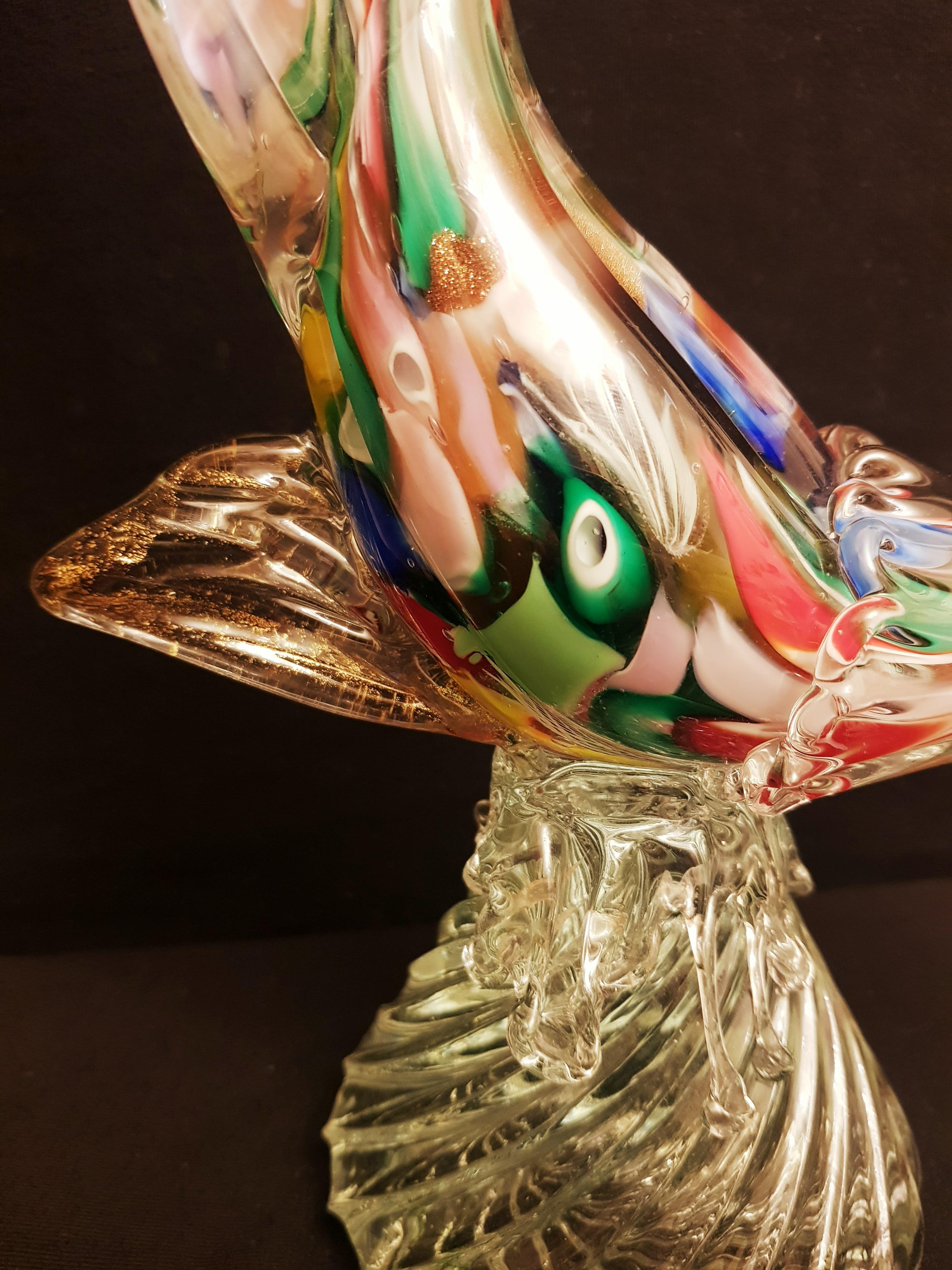Other Middle of century murano glass Byzantino bird (A.Ve.M) For Sale
