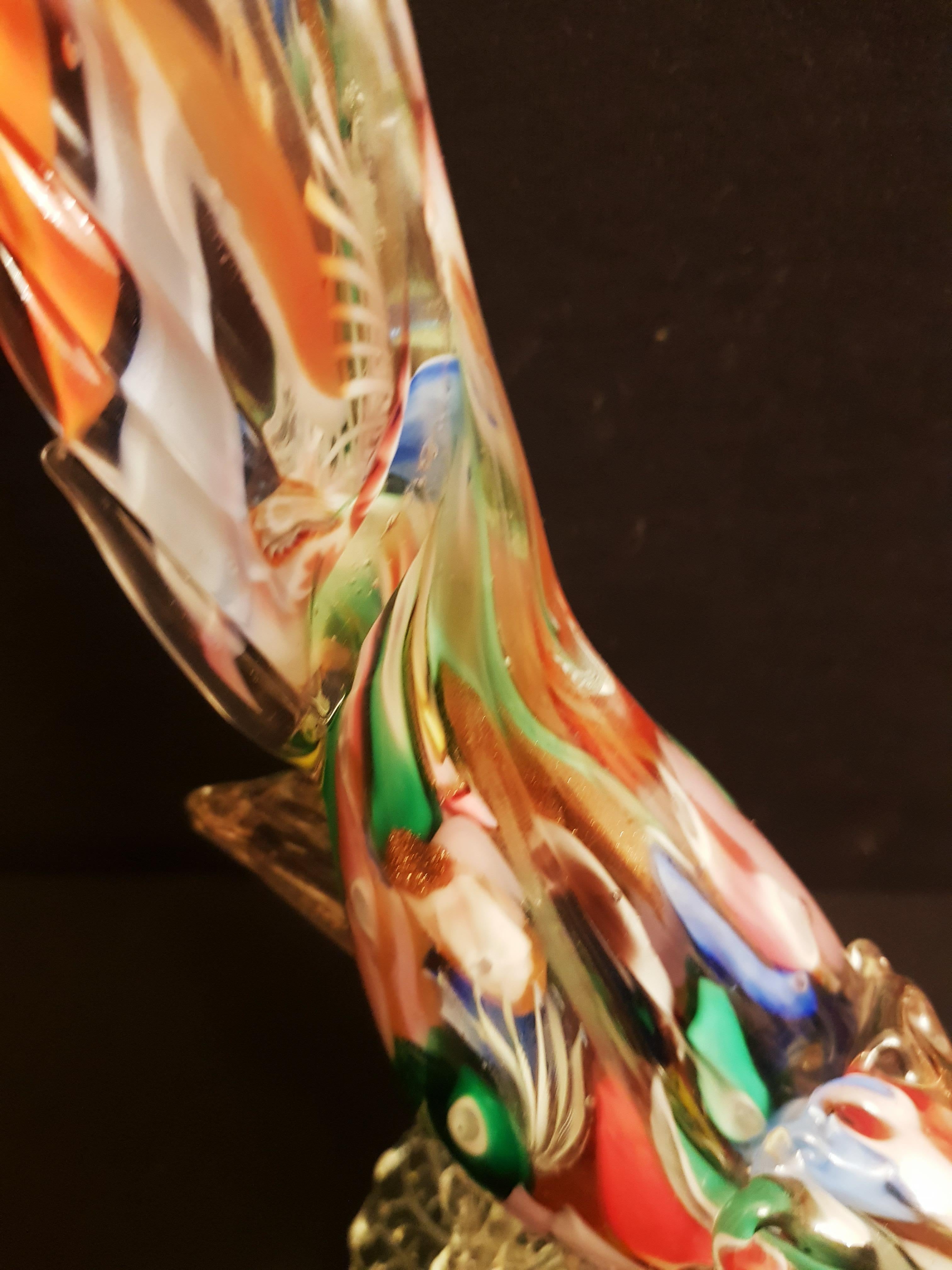 Middle of century murano glass Byzantino bird (A.Ve.M) For Sale 1