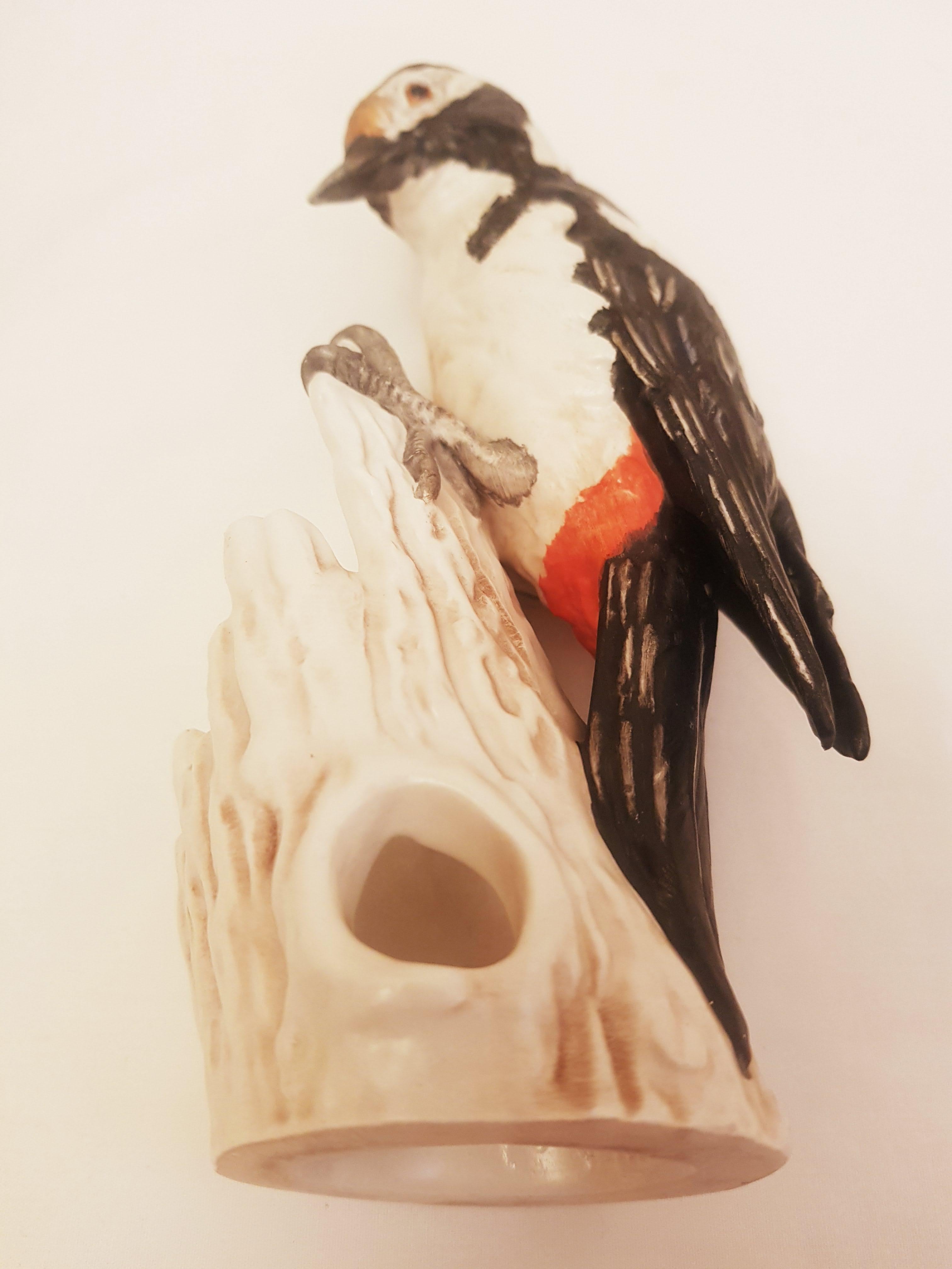 Hand-Crafted Vitange W. Germany Ceramic Woodpecker For Sale