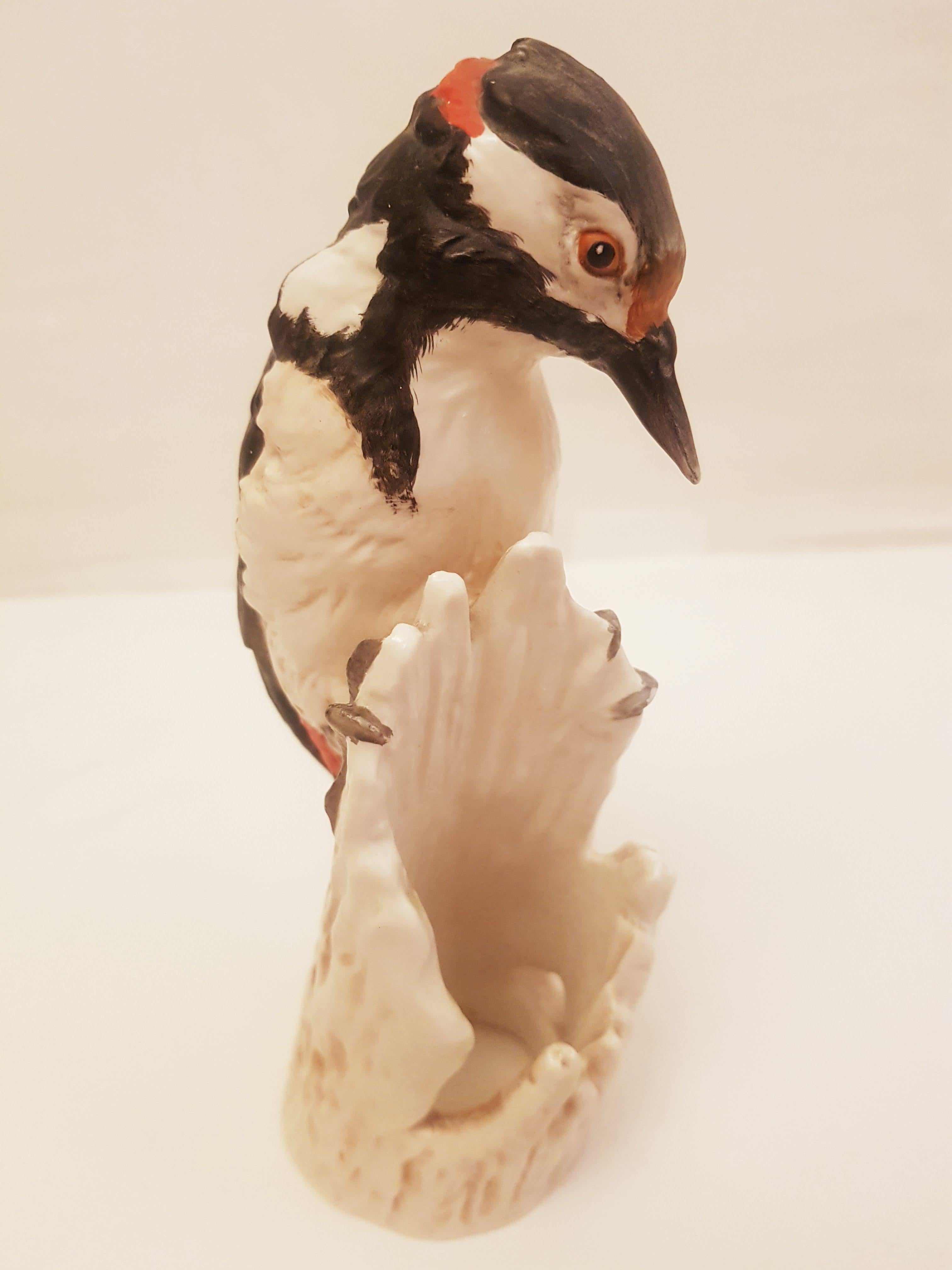 Vitange W. Germany Ceramic Woodpecker In Excellent Condition For Sale In Grantham, GB