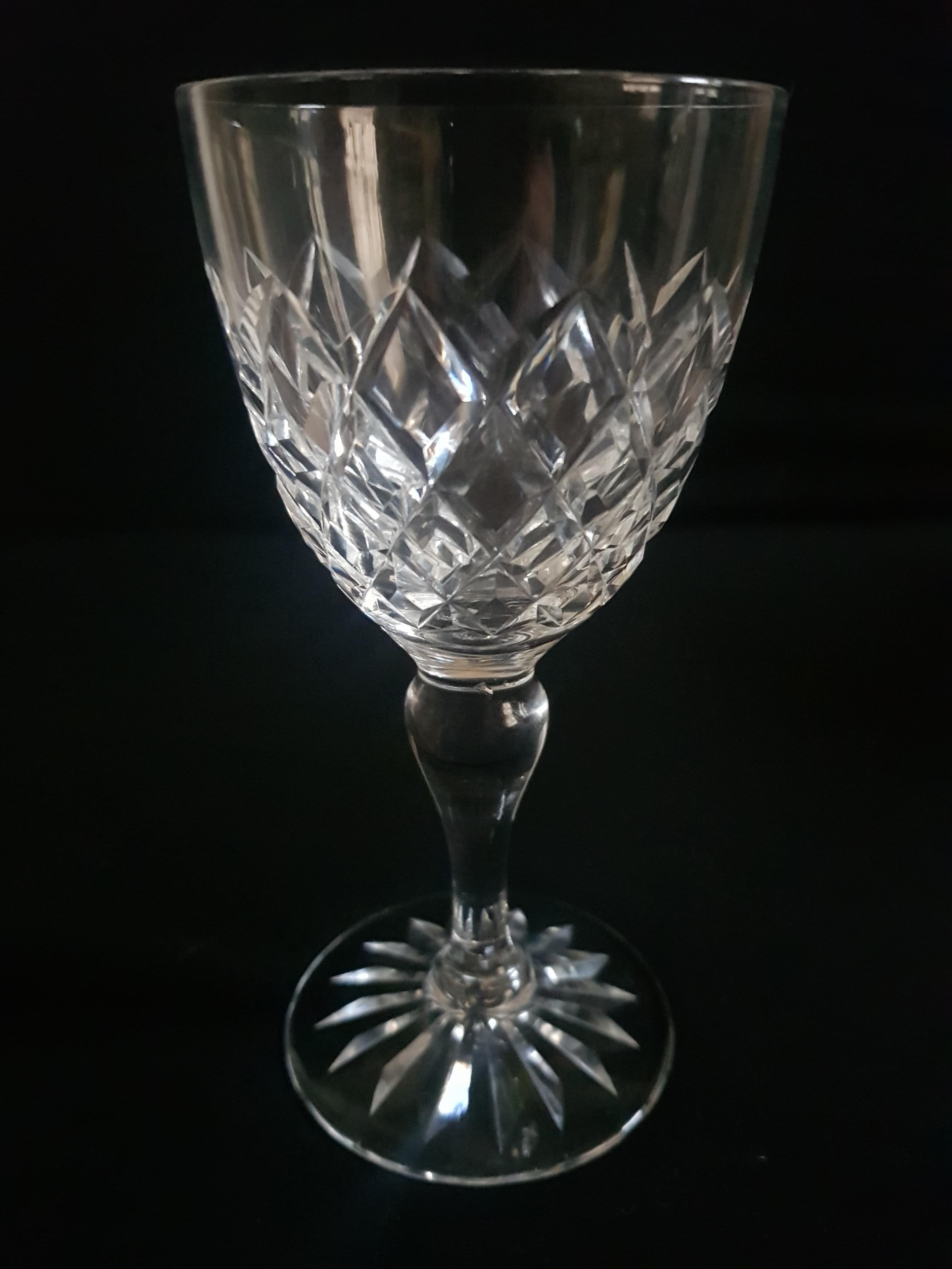 Vitange Webb Hand Cut Crystal Drinking Set For Sale 3