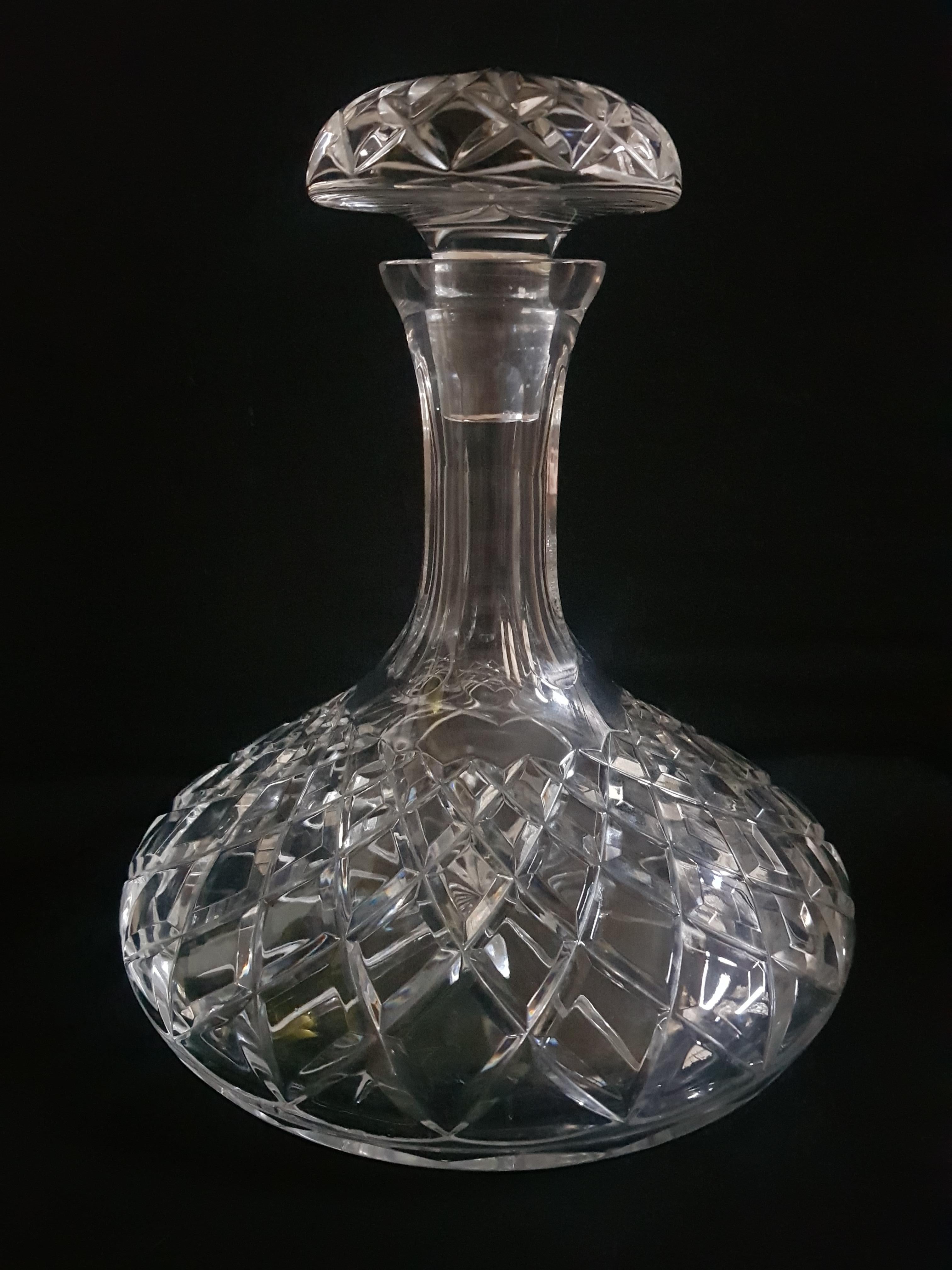 Arts and Crafts Vitange Webb Hand Cut Crystal Drinking Set For Sale