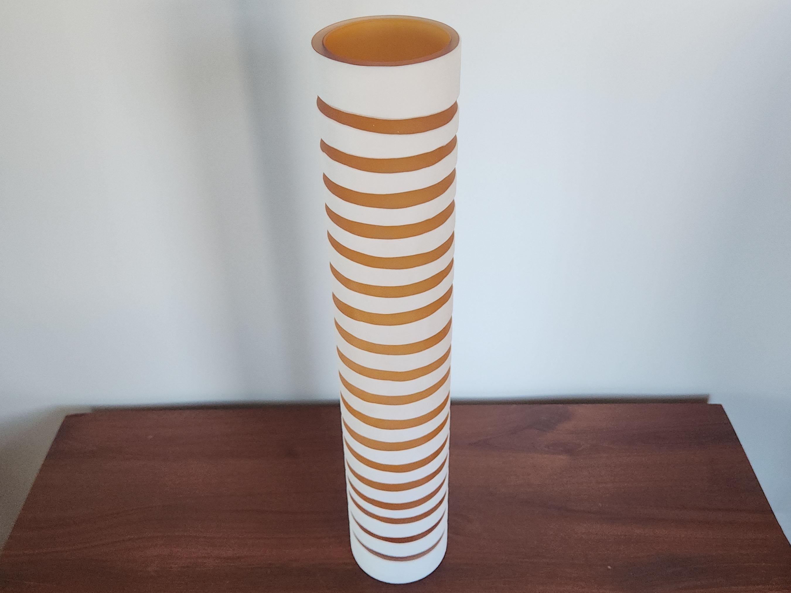 Moderno Vaso Strato Viterra Art Glass Collection'S in vendita
