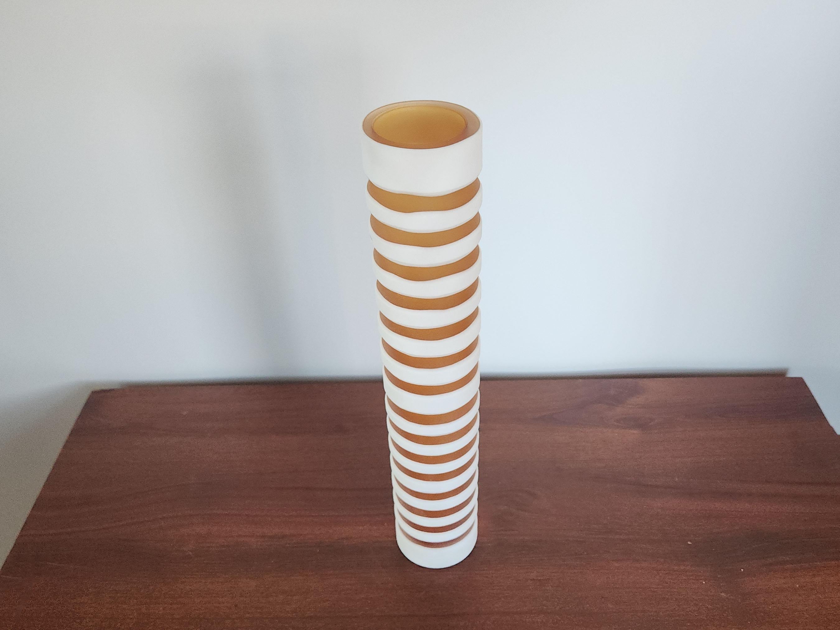 Moderno Vaso Strato Viterra Art Glass Collection'S in vendita
