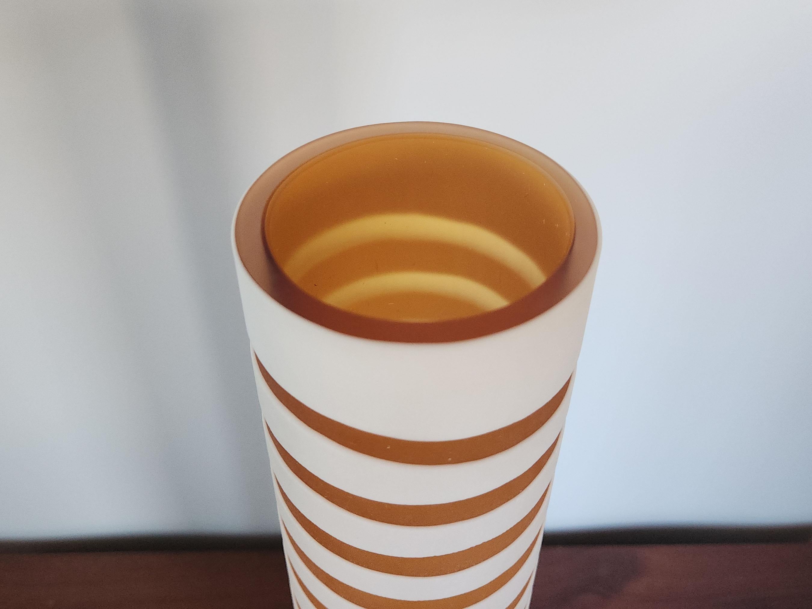 Americano Vaso Strato Viterra Art Glass Collection'S in vendita