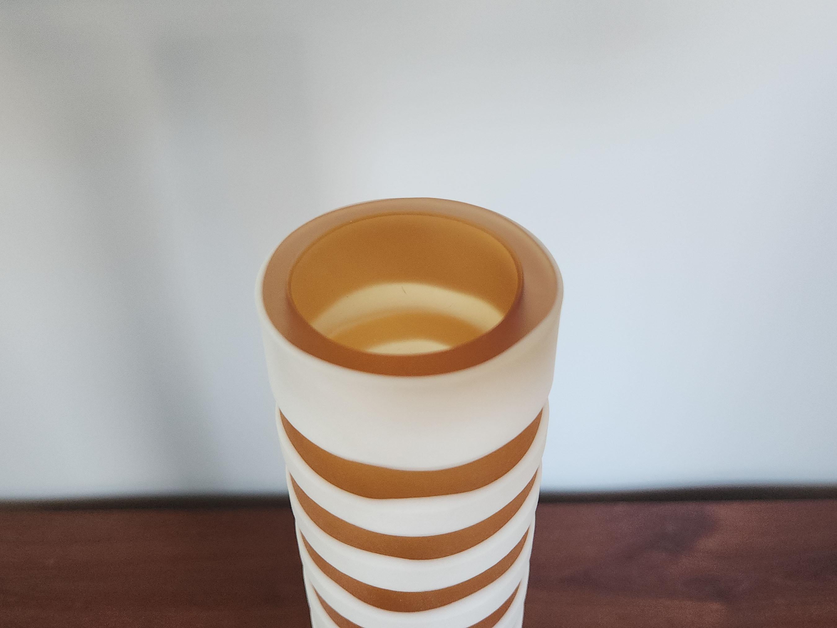 Americano Vaso Strato Viterra Art Glass Collection'S in vendita