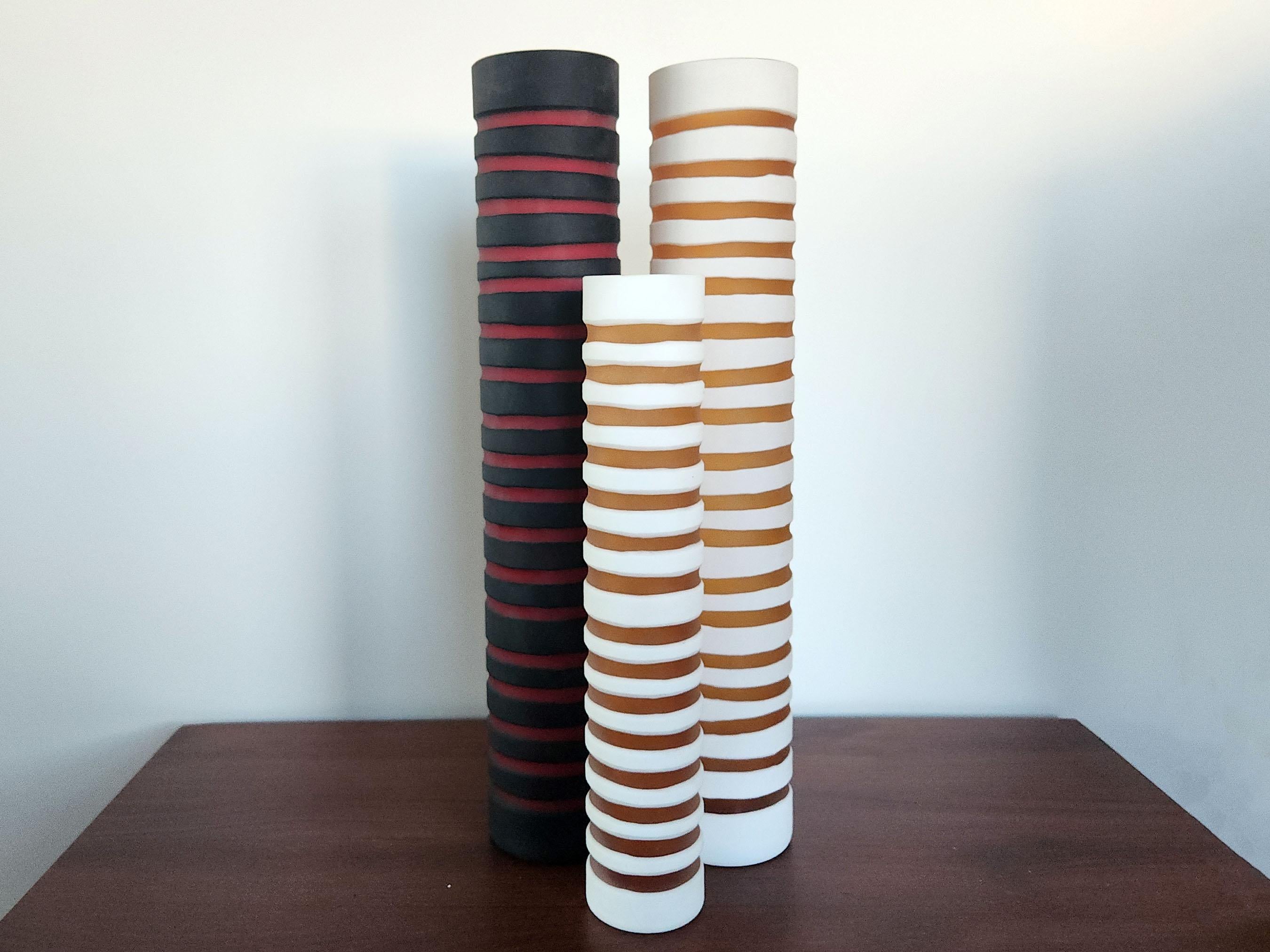 Fatto a mano Vaso Strato Viterra Art Glass Collection'S in vendita