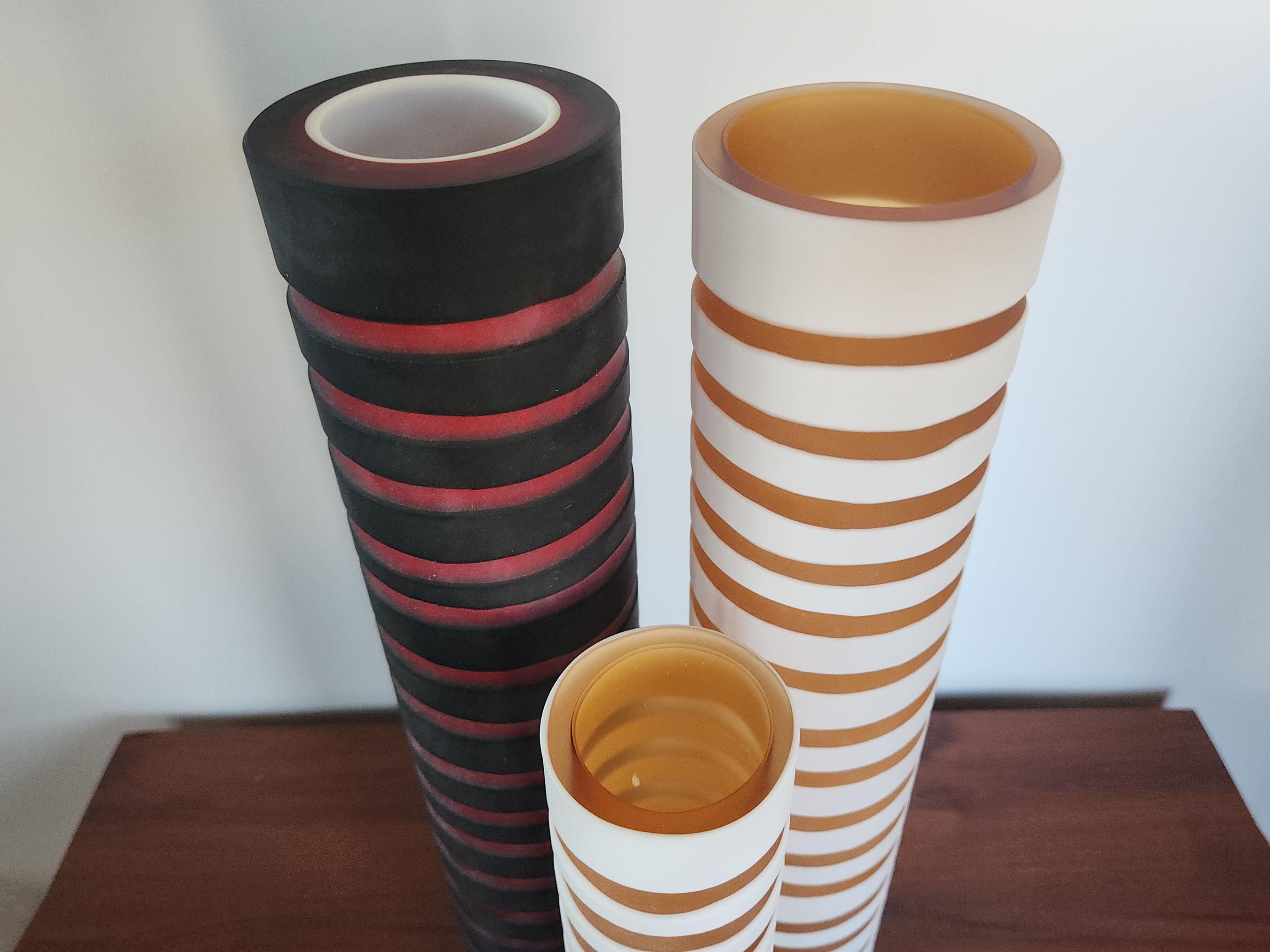 Vaso Strato Viterra Art Glass Collection'S In condizioni Nuovo in vendita a Stratford, CT
