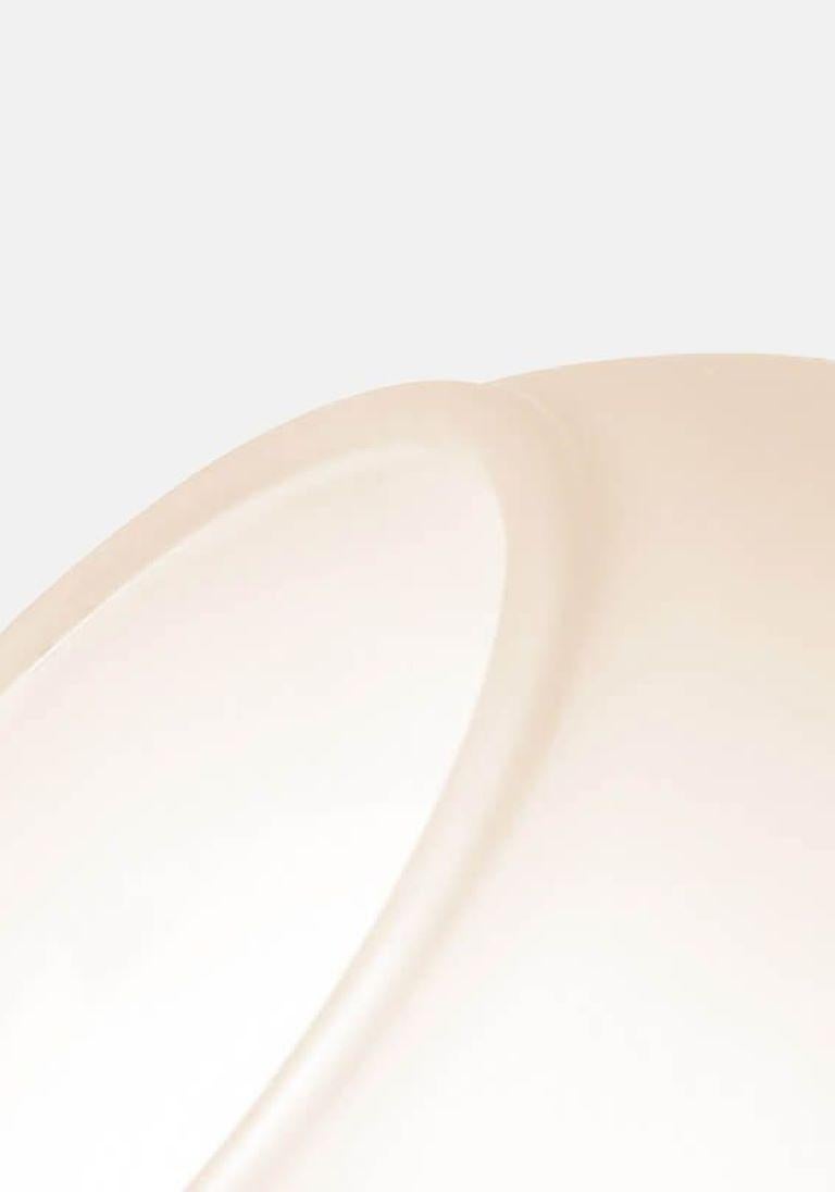 Contemporary Vitis 5 Chandelier by RBW in Frosted Ivory Blown Glass and White Wire For Sale
