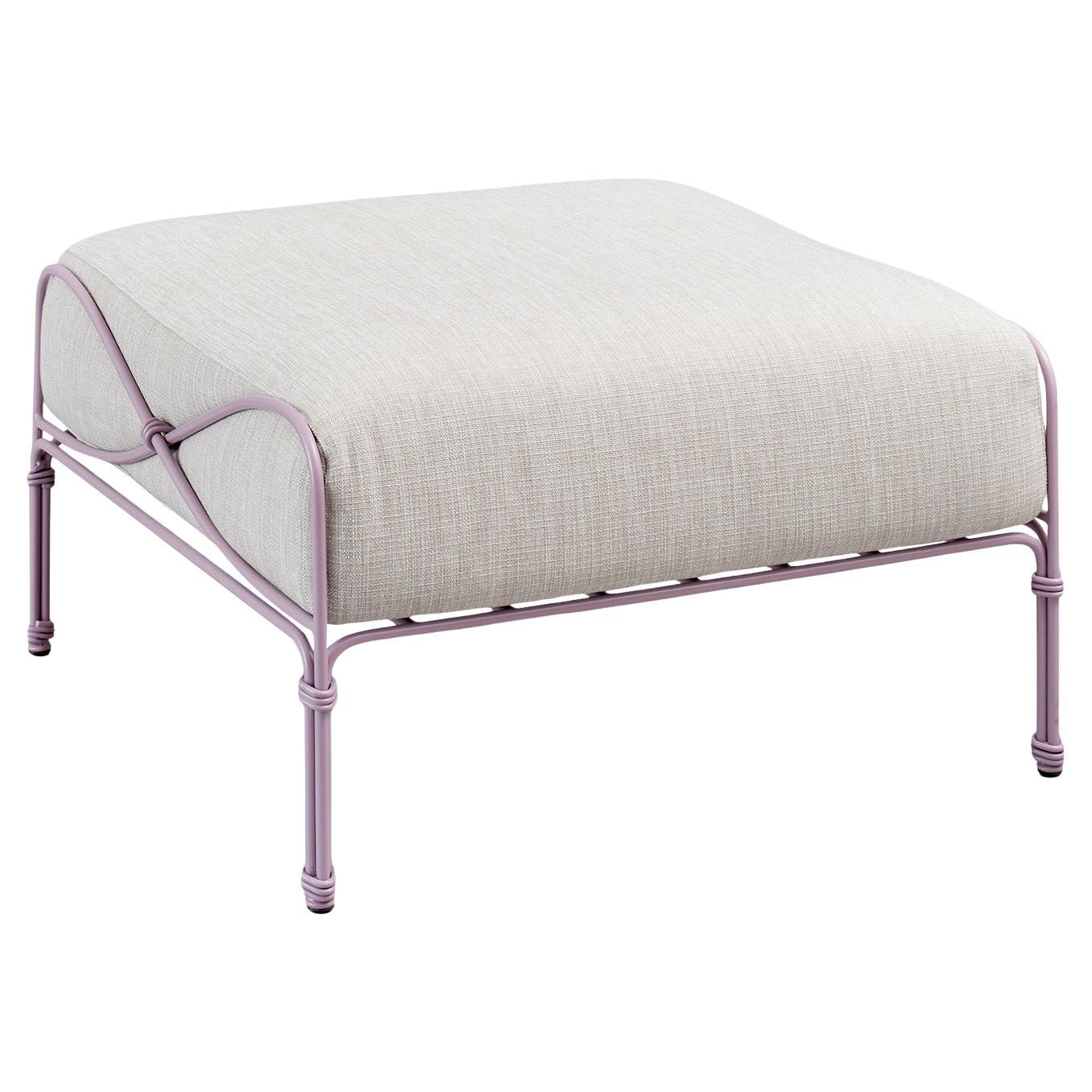 Otomana Vitis Lila y Beige de Ciarmoli Queda Studio en Acero Inoxidable en venta