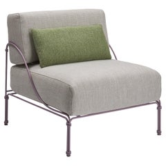 Sillón Vitis Lila y Gris de Ciarmroli Queda Studio en Acero Inoxidable