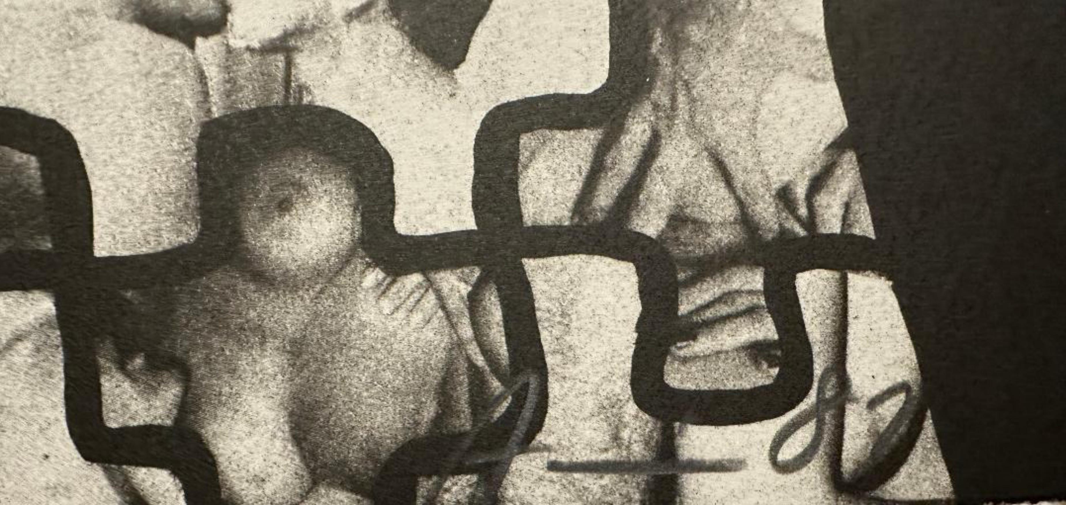 Vito Acconci
Thou Shalt Not Commit Adultery (The Seventh Commandment), 1987
3 Color Lithograph with Collage with Rives paper
Hand signed and numbered AP 2/15 on the front
Also bears the embossed numerals VII (for the 7th Commandment)
(an Artist's