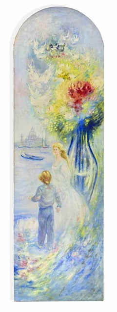 Dreaming in Venice - Oil Painting by Vito Alghisi -  1989