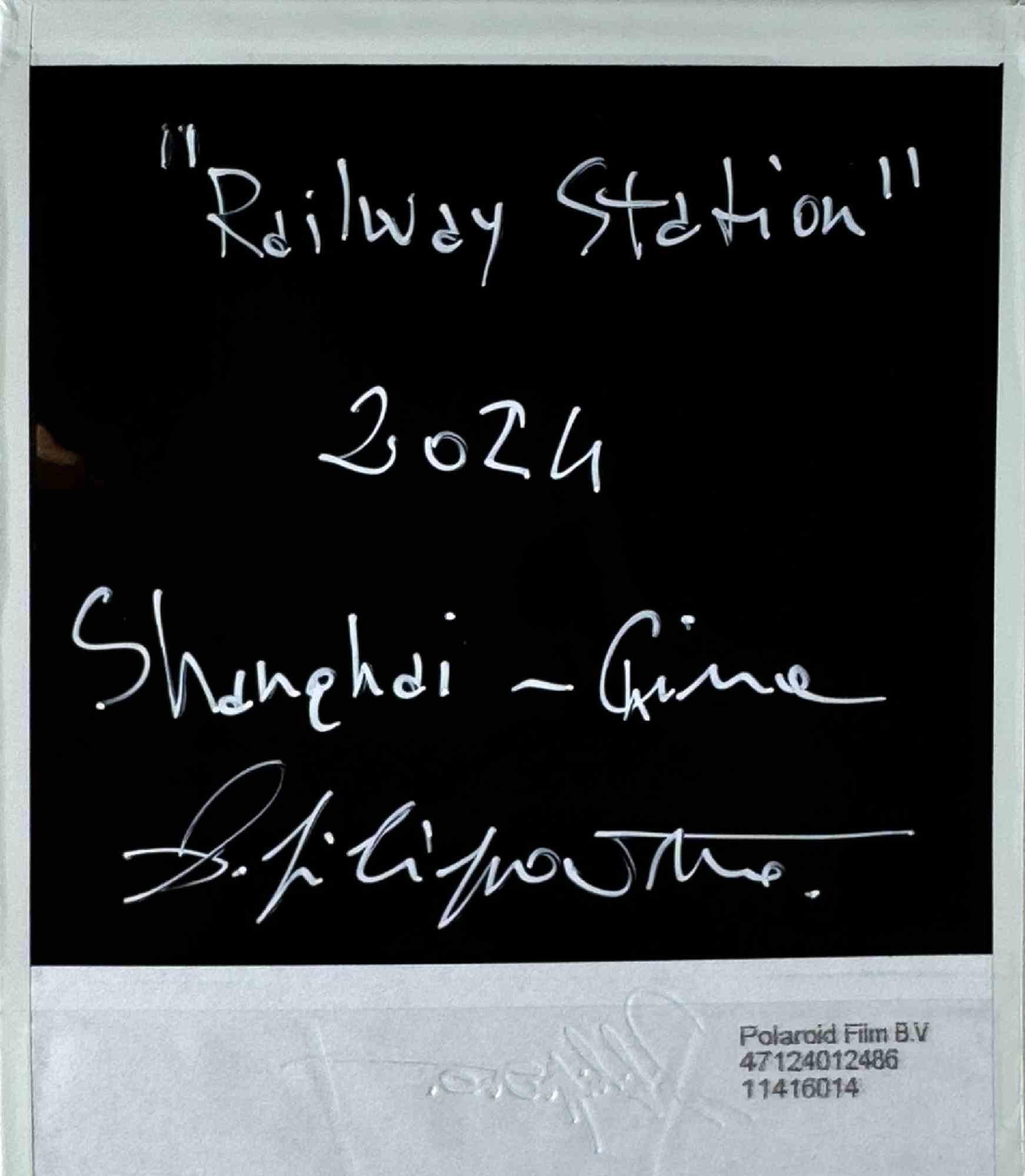 Railway Station - Shanghai - Photograph by Vito Difilippo - 2024 - Black Color Photograph by VITO DIFILIPPO