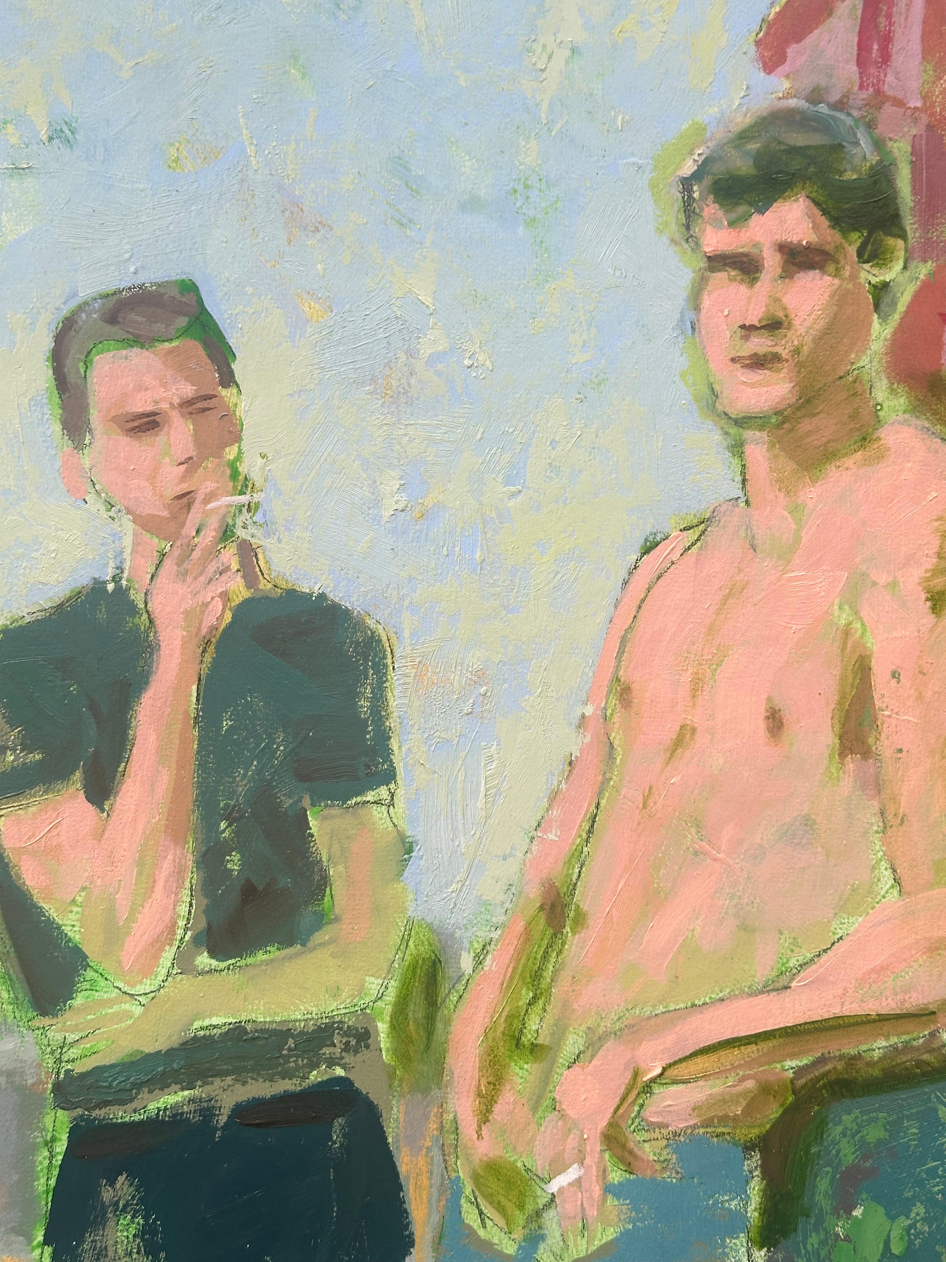 Tres jóvenes - Painting de Vito Tomasello