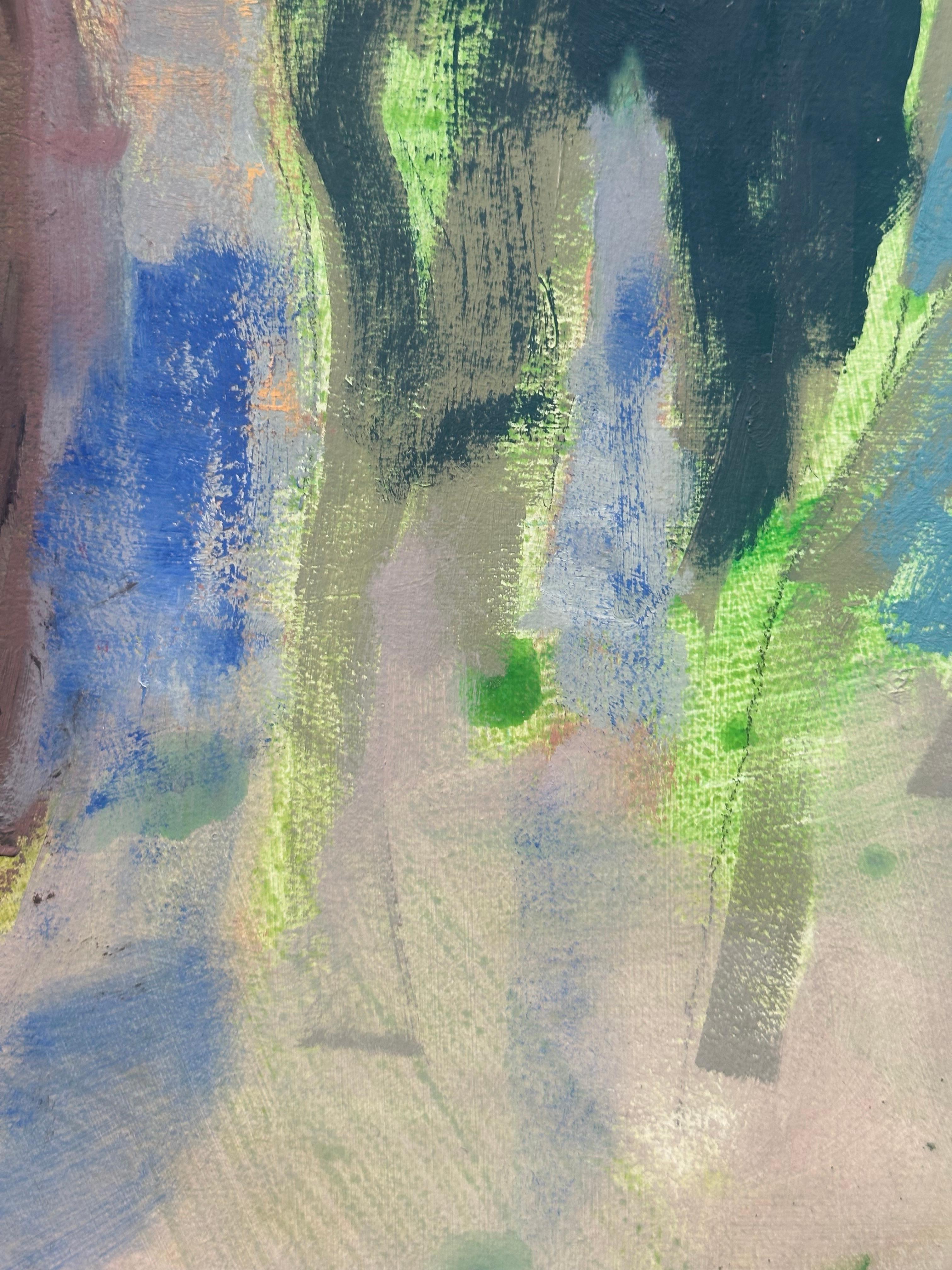 Tres jóvenes - Abstract Painting Gris de Vito Tomasello