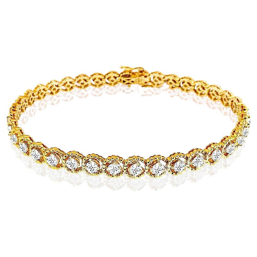 18 Karat Gold Diamant-Armband von Vitolo