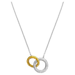 Kreis-Halskette aus 18 Karat Gold mit Diamanten von Vitolo