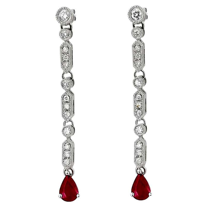 Vitolo 18 Karat Gold Diamond Rondel Drop Earrings For Sale at 1stDibs
