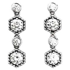 18 Karat Gold Diamond Earrings