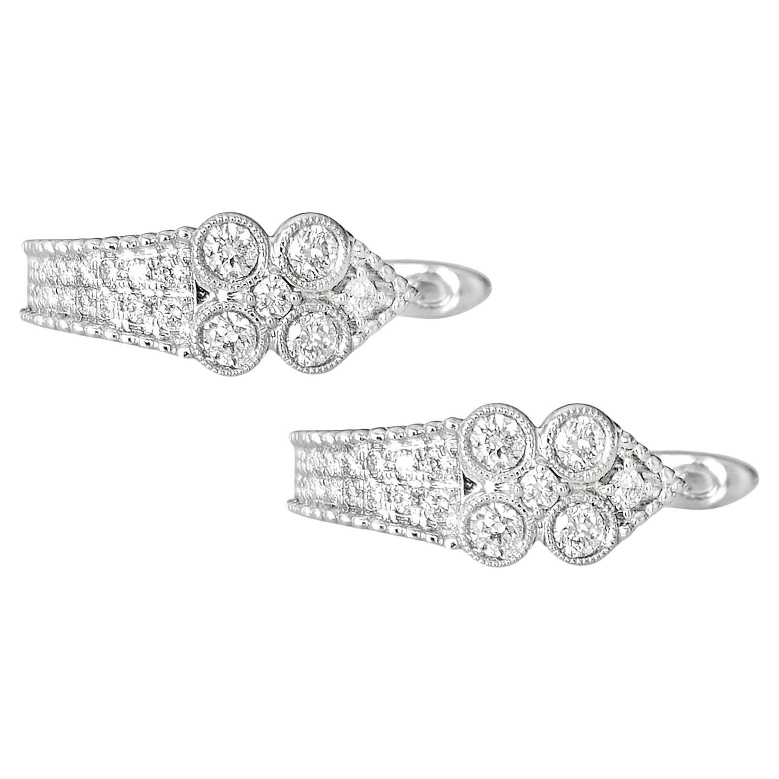 Vitolo 18 Karat Gold Diamond Earrings For Sale