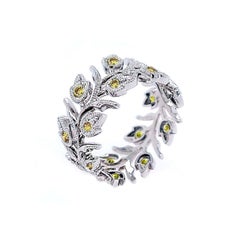 Vitolo 18 Karat Gold Diamond Leaf Ring