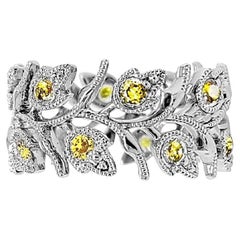 Vitolo 18 Karat Gold Diamond Leaf Ring