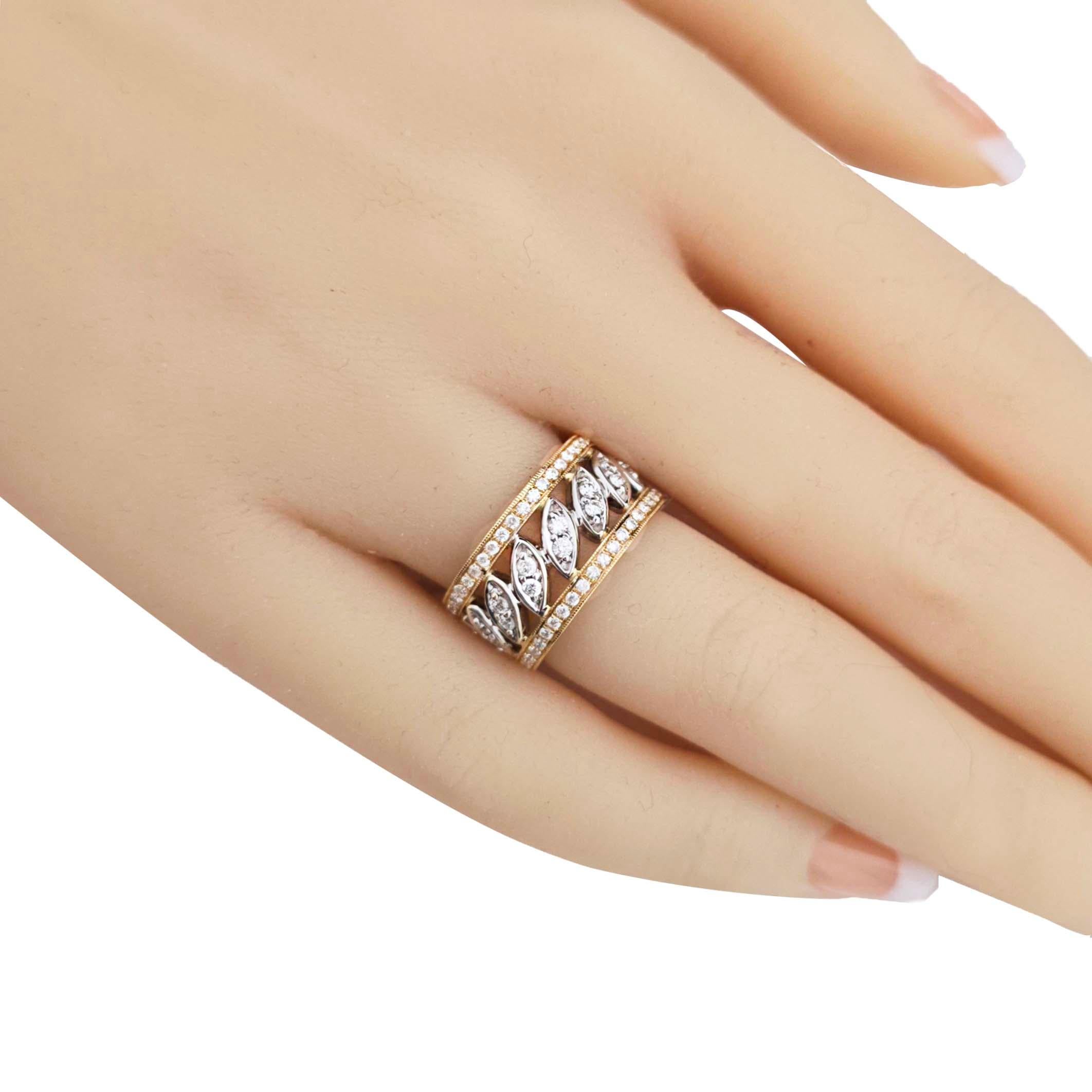 Women's Vitolo 18 Karat Gold Diamond Ring For Sale