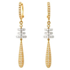 Orecchini a goccia con diamanti a cerchio in oro 18 carati di Vitolo