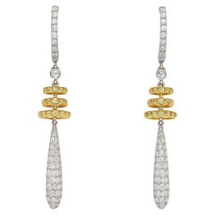 Orecchini a goccia con diamanti a cerchio in oro 18 carati di Vitolo