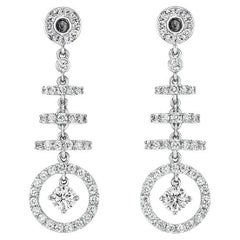 Vitolo 18 Karat Gold Diamond Rondel Drop Earrings