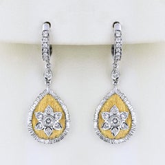 Vitolo 18 Karat Gold Etruscan Style Diamond Earrings