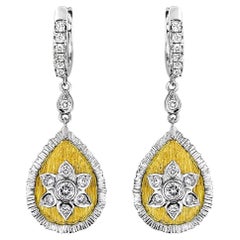 Vitolo Boucles d'oreilles en or 18 carats et diamants de style étrusque