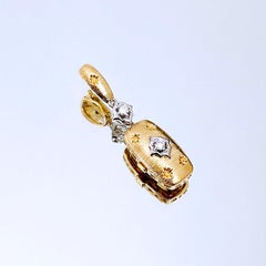 Vitolo 18 Karat Gold Etruscan Style Diamond Locket
