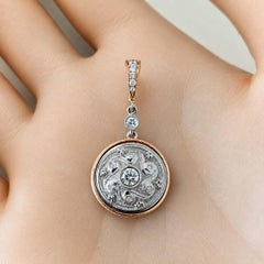 Vitolo 18K Rose & White Gold Diamond Openwork Locket Pendant
